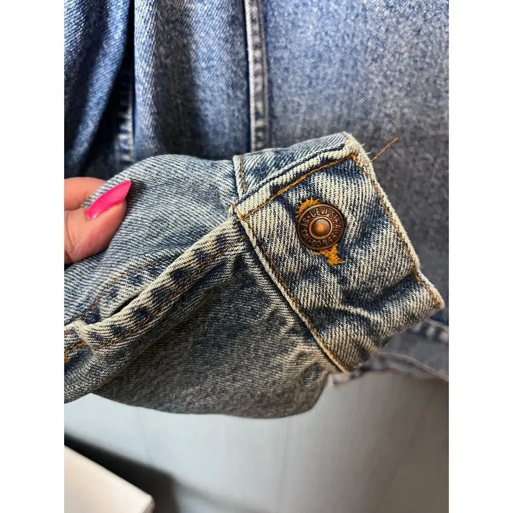 VTG Levi’s 71506-0216 Denim Trucker Jacket Made USA 48L Faded Type III 80s 90s